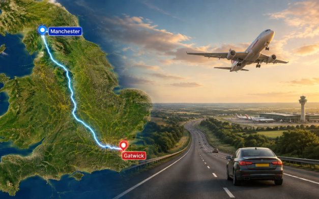Manchester to Gatwick Airport Taxi