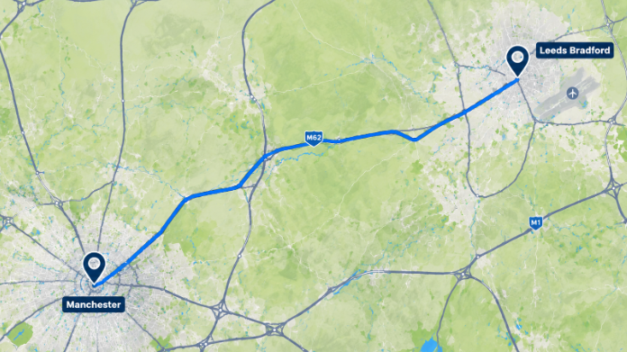 Manchester to Leeds Bradford Airport Taxi